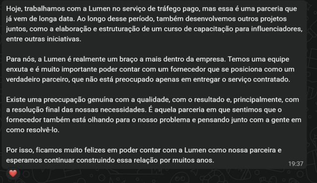 Depoimento de Gabriel, da Abiótica, via WhatsApp